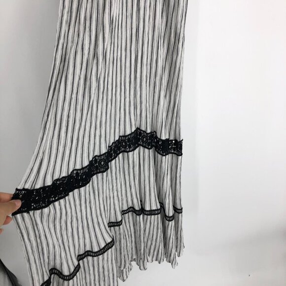 Anthropologie Lilka Black & White Striped Maxi Y-Back Dress ~XS - Picture 14 of 16